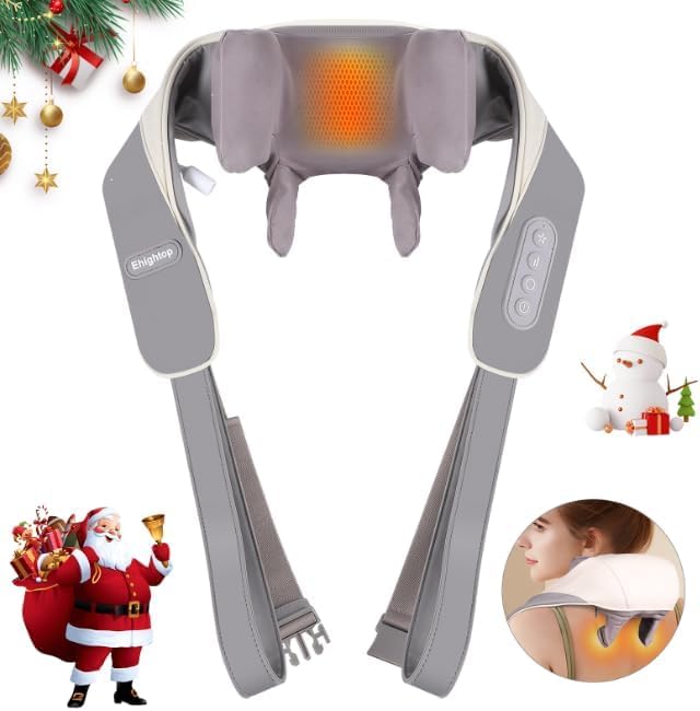 Neck Back Shoulder Massager for Pain Relief Deep Tissue 5D Kneading Shiatsu Roller Massage Machine for Body Aches Pains with Infrared Heat Therapy for Body Relax1/