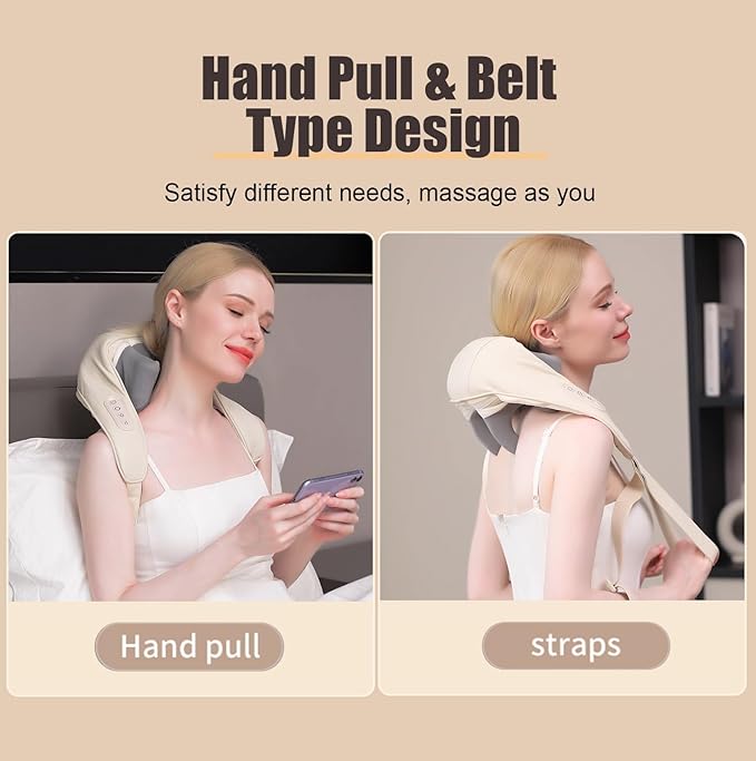 Neck Back Shoulder Massager for Pain Relief Deep Tissue 5D Kneading Shiatsu Roller Massage Machine for Body Aches Pains with Infrared Heat Therapy for Body Relax1/